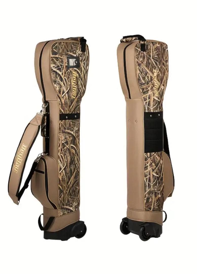 BayBay キャスター付　キャディバッグ　ゴルフバッグ　ベージュ　カモフラ