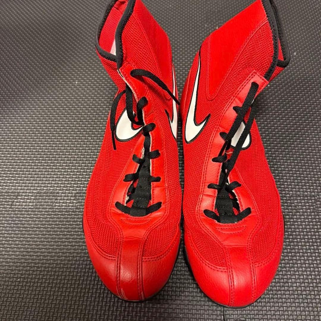 Nike ボクシングシューズ レッド ハイカット　25.5サイズ