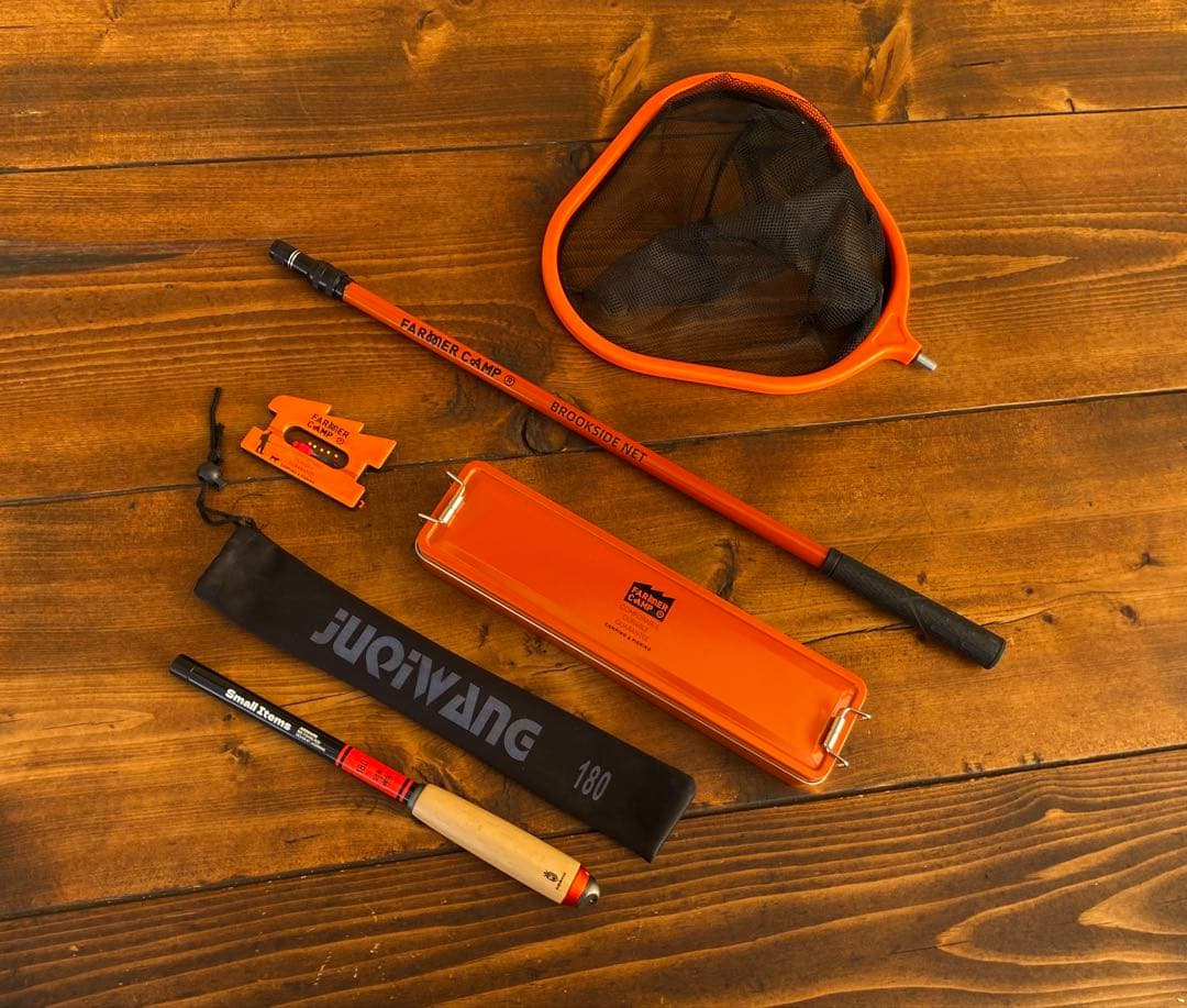 新品　釣り竿セット　1.8m 小物釣り　タナゴ竿　タモ網　収納box 仕掛け付き