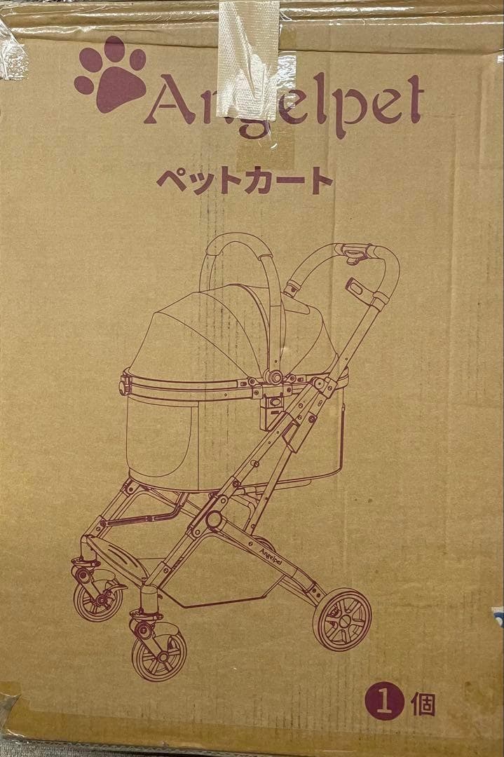 Angelpet ペットカート 分離型 【特許登録済み】猫 犬用 バギー カーキ