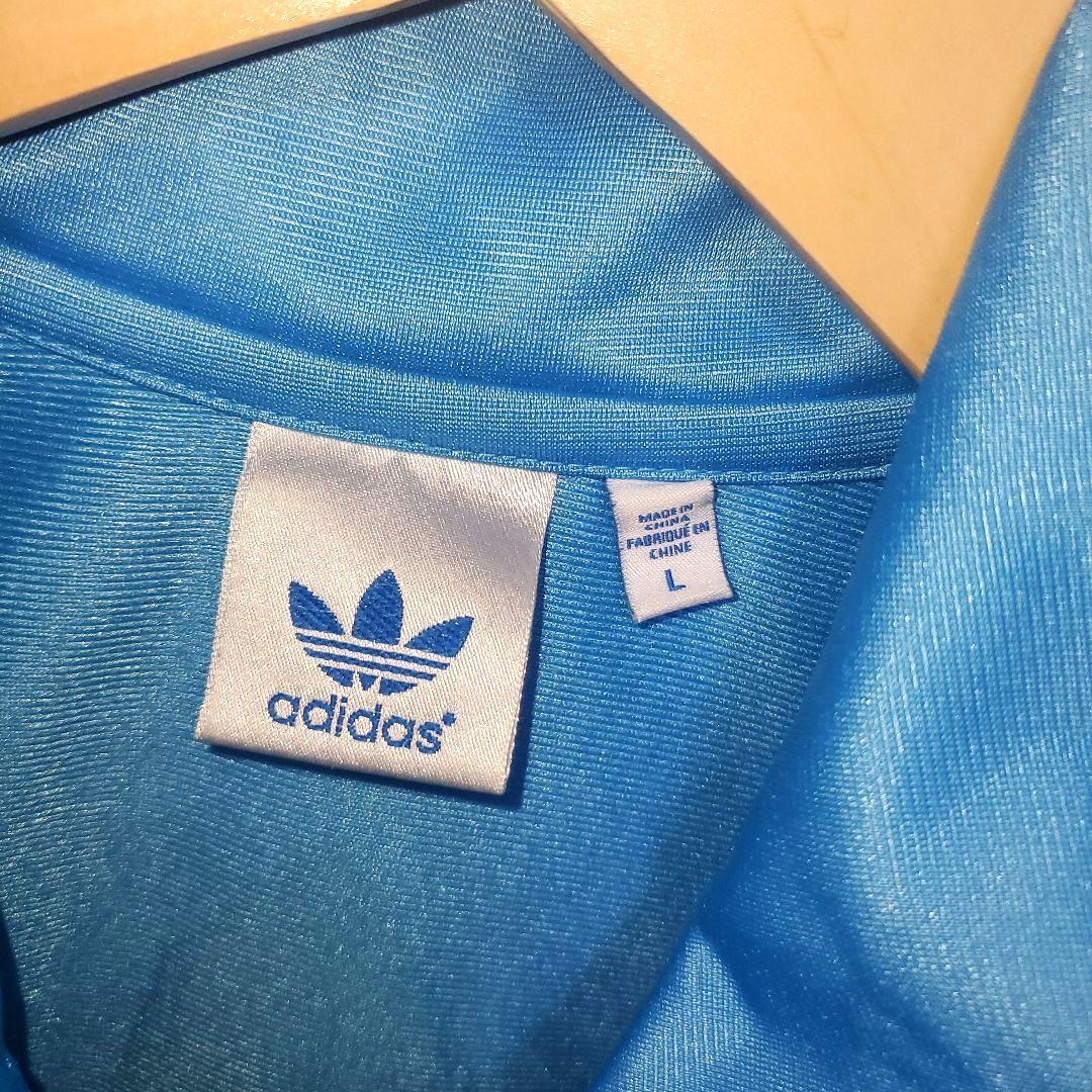 adidas セットアップ トラックジャケット L パンツ M 水色 あのちゃん