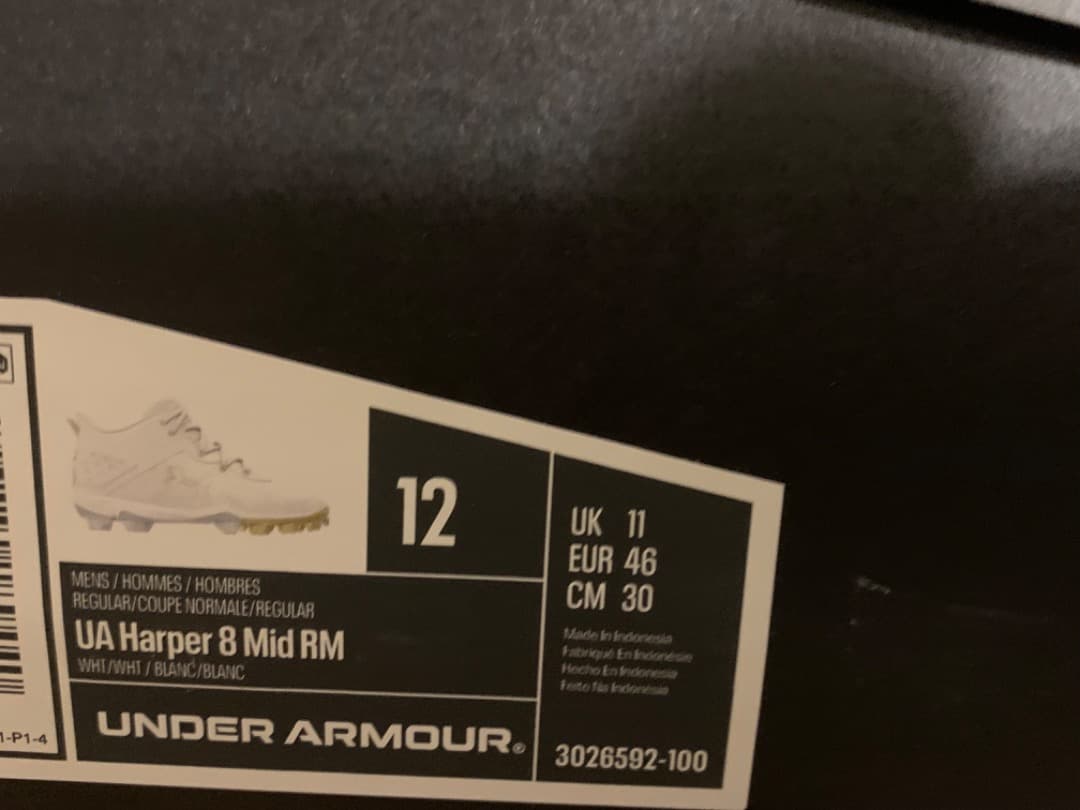 新品2026年USA国内限定アンダーアーマー野球ハーパー8MidRm30cm