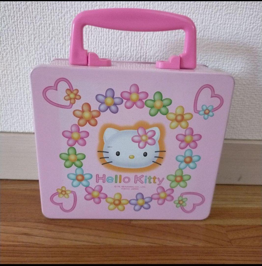 レトロ　サンリオ　ハローキティ　取っ手付き　ミニ　缶ケース