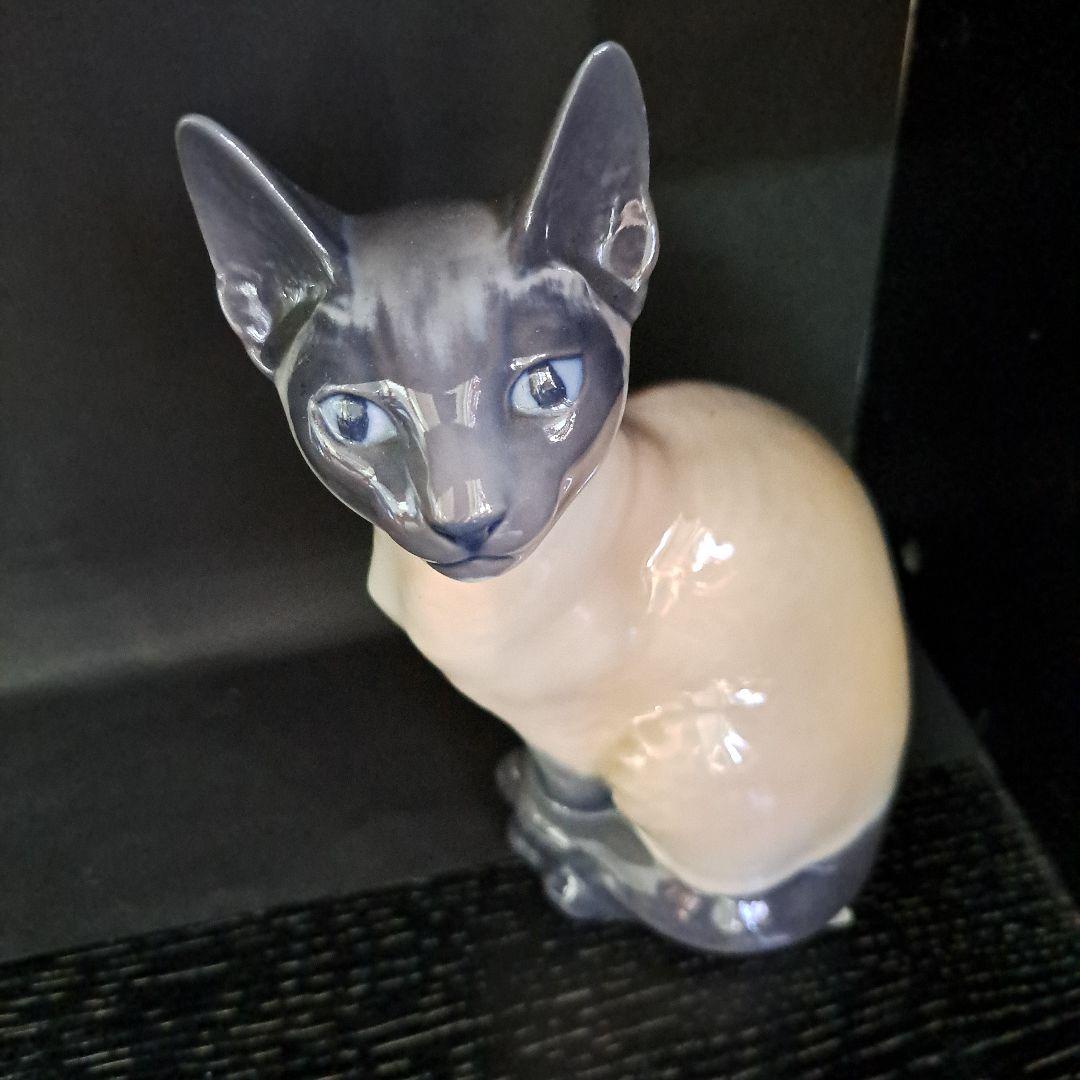 ロイヤルコペンハーゲン　　極上品　シャム猫　刻印　置物