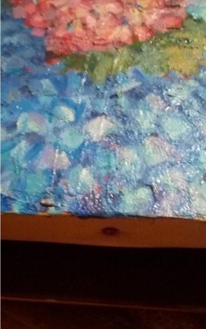 佐藤哲也あじさい油彩8号小樽出身ル・サロン奨励賞受賞フランス国際展真作最終値下げ