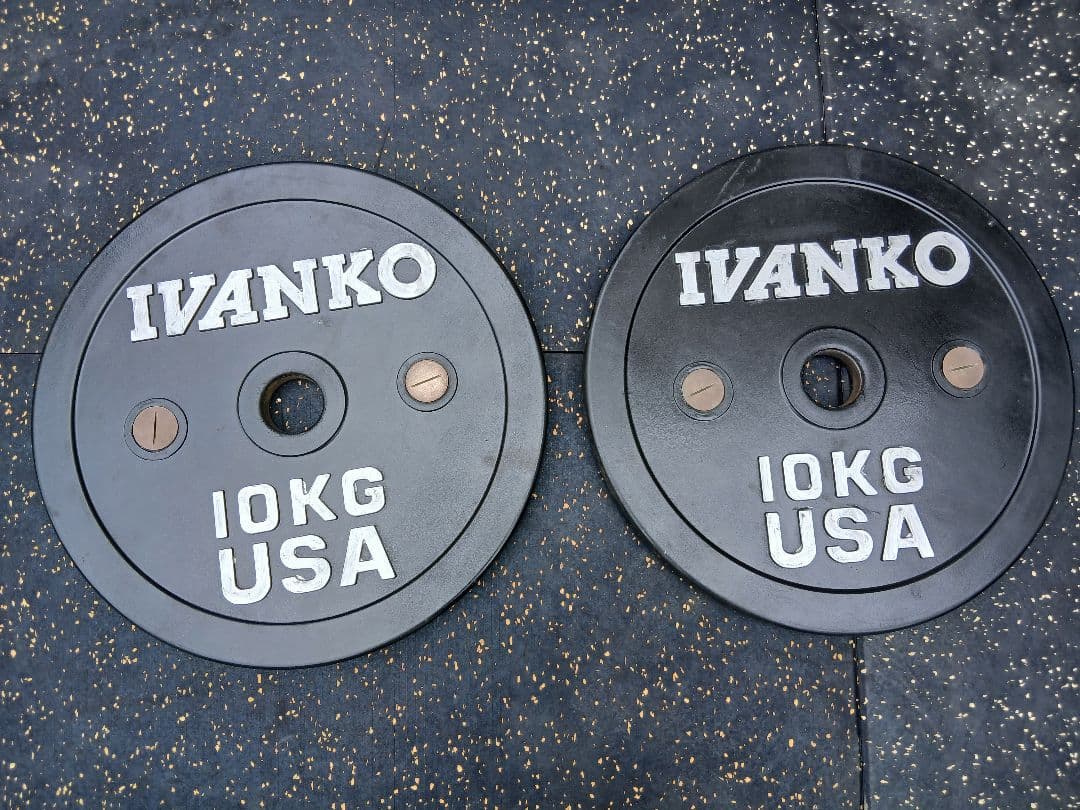 IVANKO(イヴァンコ)バー バンパープレート 10kg x 2枚　穴50mm
