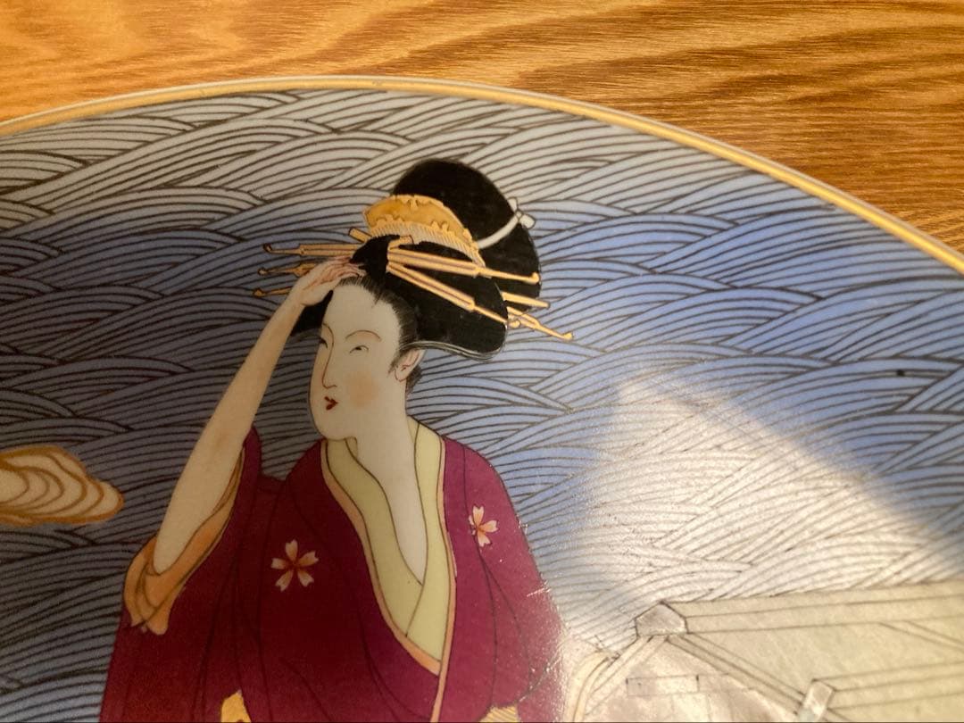 有田焼　聡窯辻一堂作額皿　飾り皿大皿