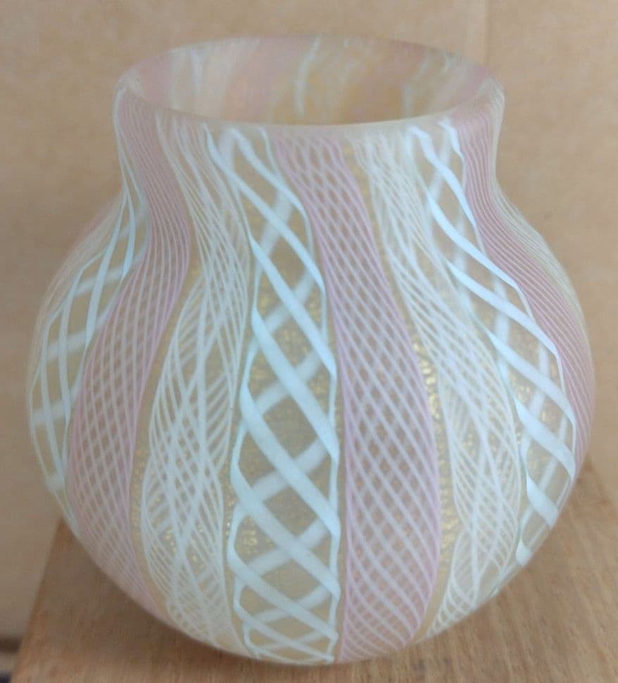 【本物保証】藤田喬平 手吹ヴェニス茶入 共箱 未使用完品 ガラス芸術