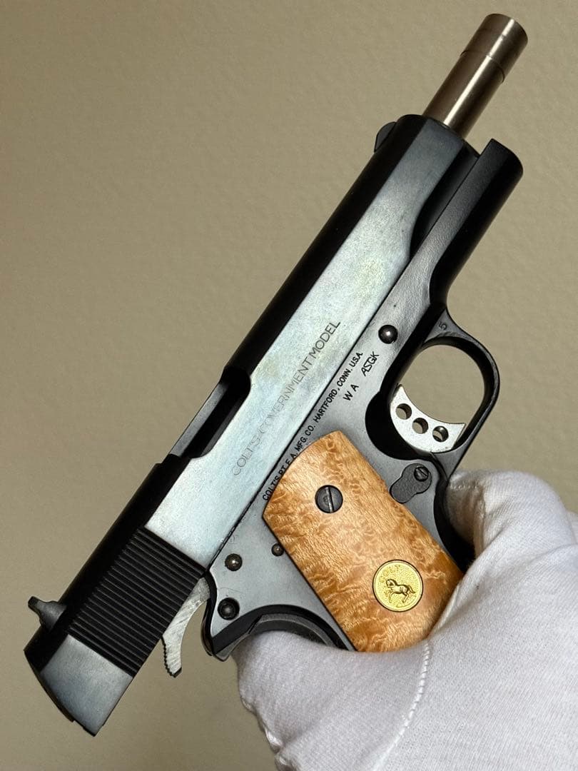 ブルーイング WA コルト M1911A1 ガバメント 木製グリップ ガスガン