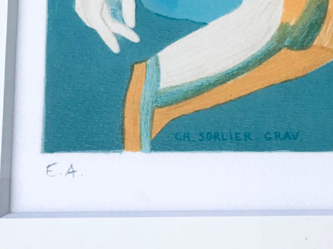 ◉真作正規◉マリー・ローランサン◉銀座フジヰ画廊◉舞台稽古◉大判リトグラフ・EA