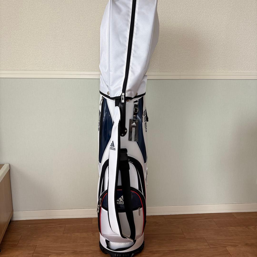 adidas キャディバッグ ホワイト・ネイビー・レッド
