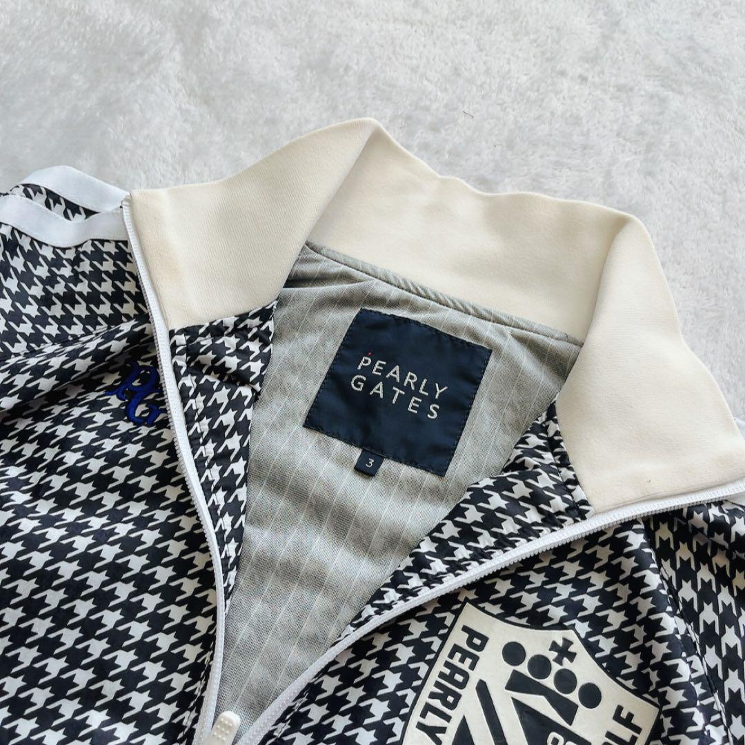 極美品　パーリーゲイツ　蓄熱裏地　スニード　ジャケット　千鳥　ブラック　ネイビー