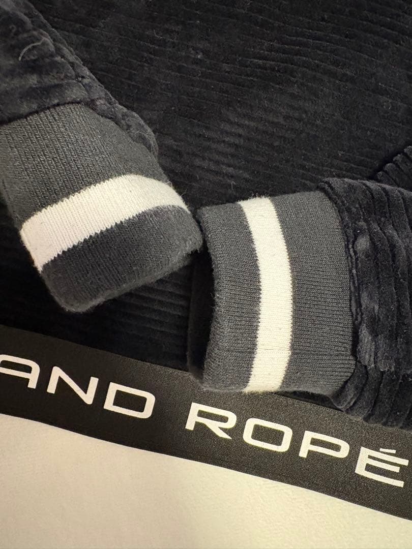 JUN&ROPE★ソフトコーデュロイジャージ 上下セットアップ　ブラック　M