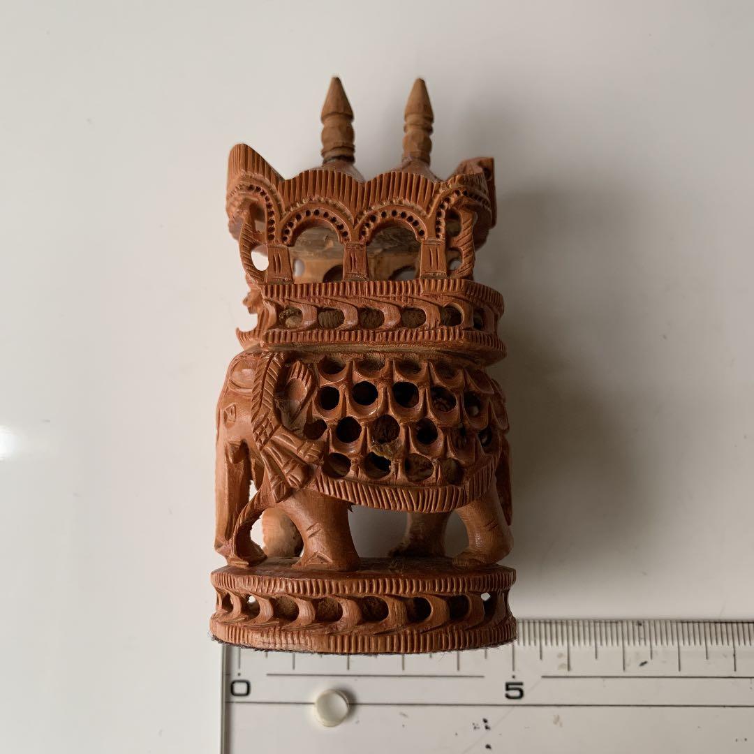 [希少] 白檀　エレファント　透かし彫り