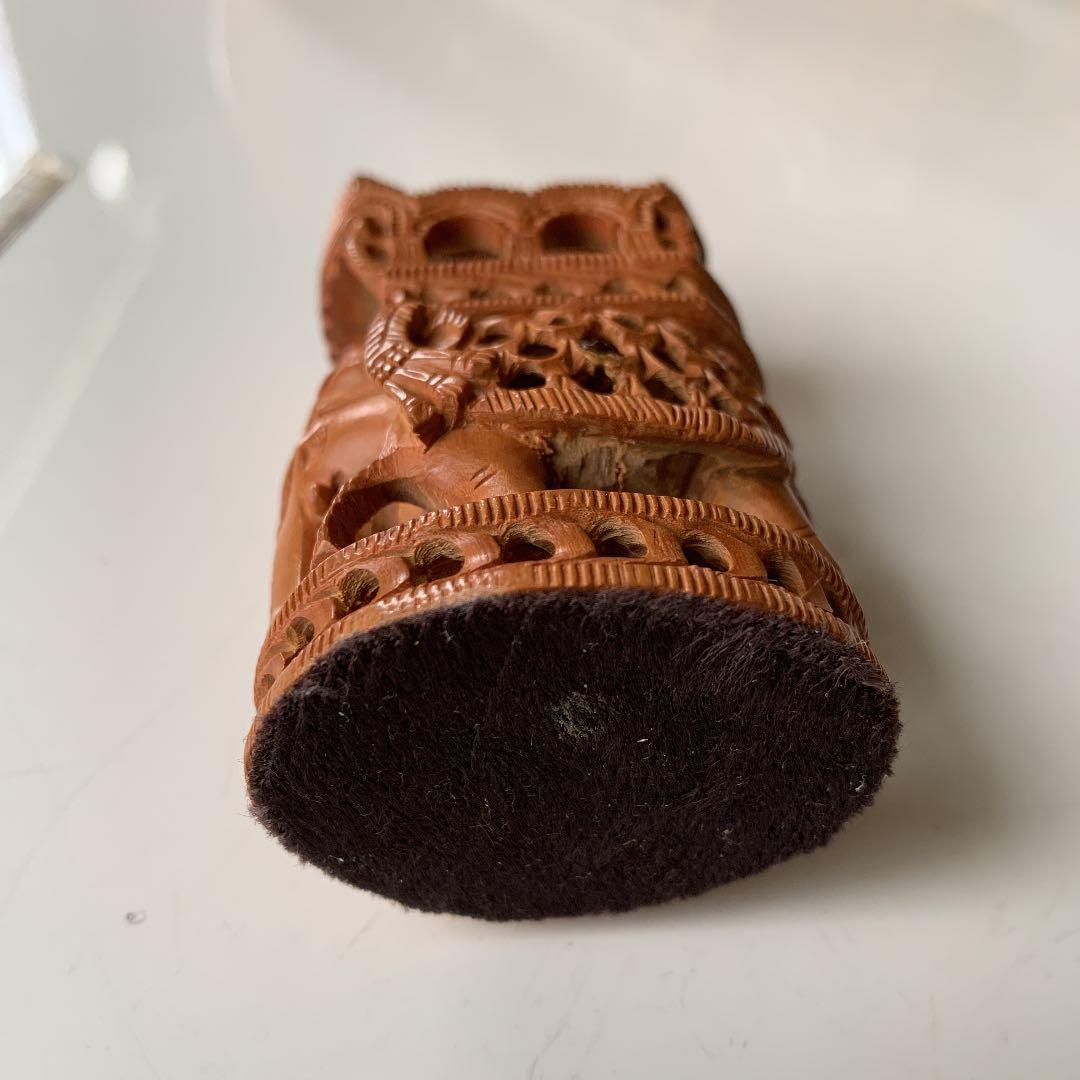 [希少] 白檀　エレファント　透かし彫り