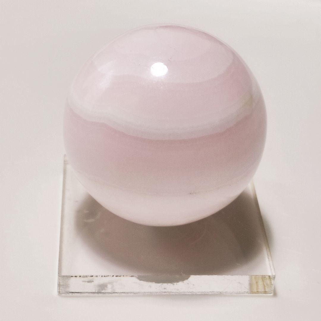 パワーストーン　天然石　ピンクカルサイト　丸玉　直径5cm　162g　No371
