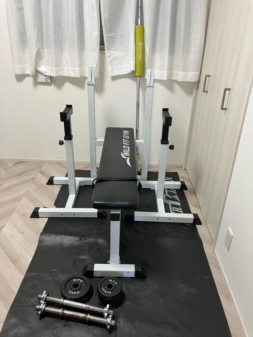 【引き取り限定】WILD FIT ベンチプレス台 セーフティーバー　セット