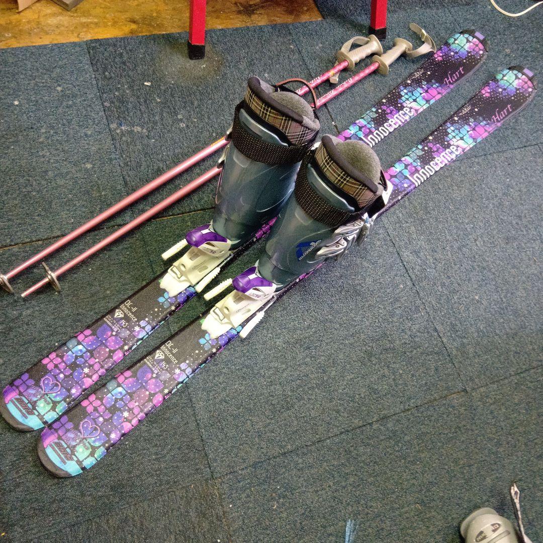 メンテナス済…ホットWAX済 145cmHart スキー 靴25cm・ストック付
