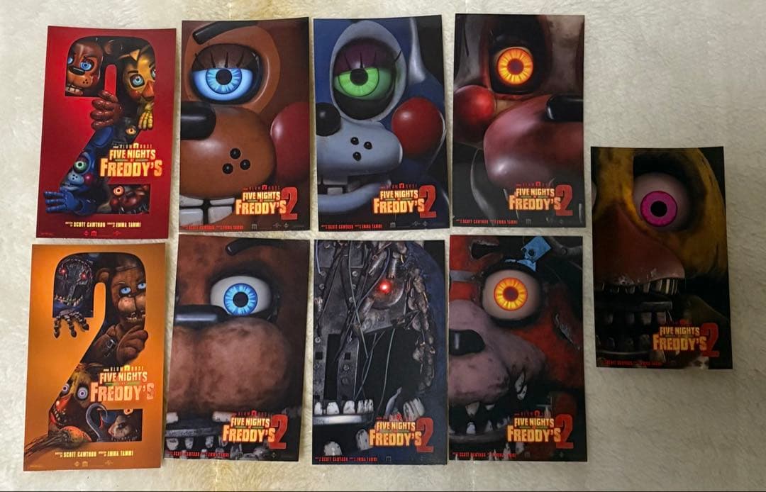 ファイブ・ナイツ・アット・フレディーズ2 入場者特典 日本限定ステッカー 9種