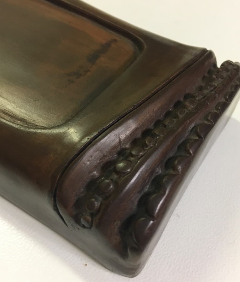 硯　アンティーク　朝陽石　筍　彫刻　縁起物　工芸品