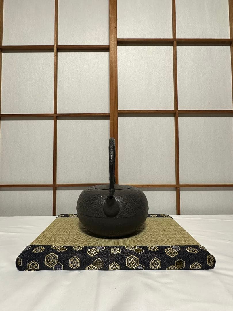 本番盛岡 薫山 南部鉄器 鉄瓶 柚子型 雲龍 1.2リットル 新品未使用品