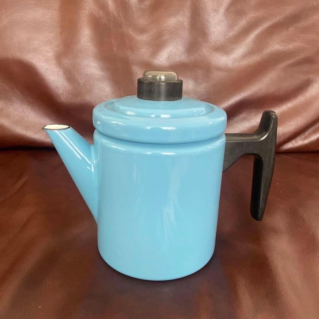 ヌルメスニエミ 水色 ポット ビンテージ アンティーク 北欧 かもめ食堂 ケトル