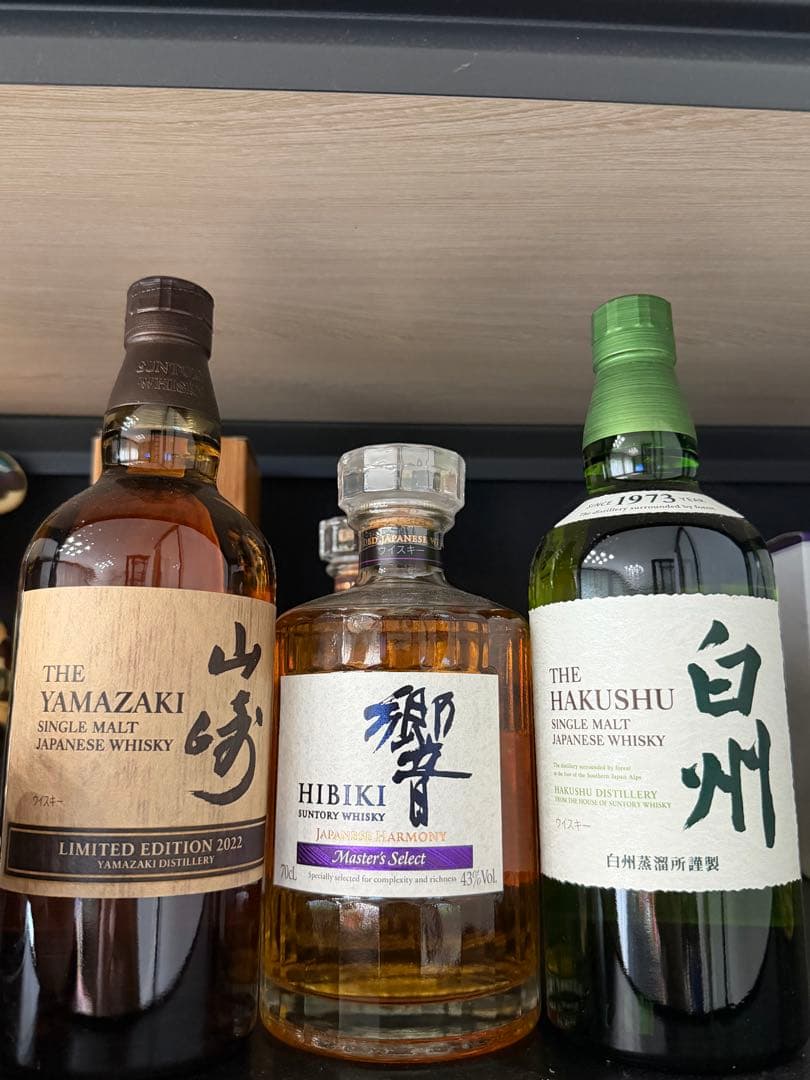 山崎2022 響マスターズセレクト　白州　新品未開栓3本と空ビン3本計6本セット