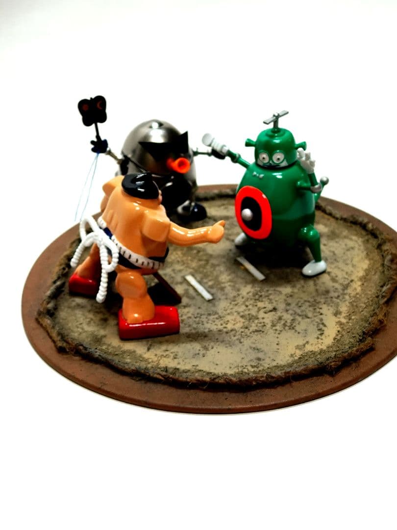 ミニロボダッチ　スモウロボ、タマゴロー、ドラタロー3点セット(土台付き)