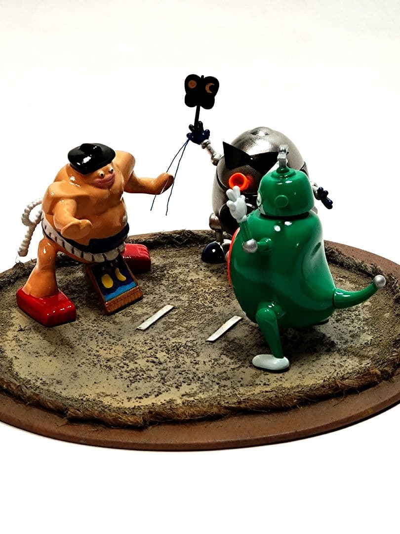 ミニロボダッチ　スモウロボ、タマゴロー、ドラタロー3点セット(土台付き)