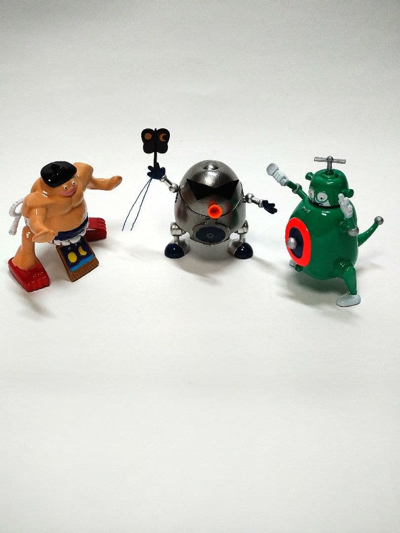 ミニロボダッチ　スモウロボ、タマゴロー、ドラタロー3点セット(土台付き)