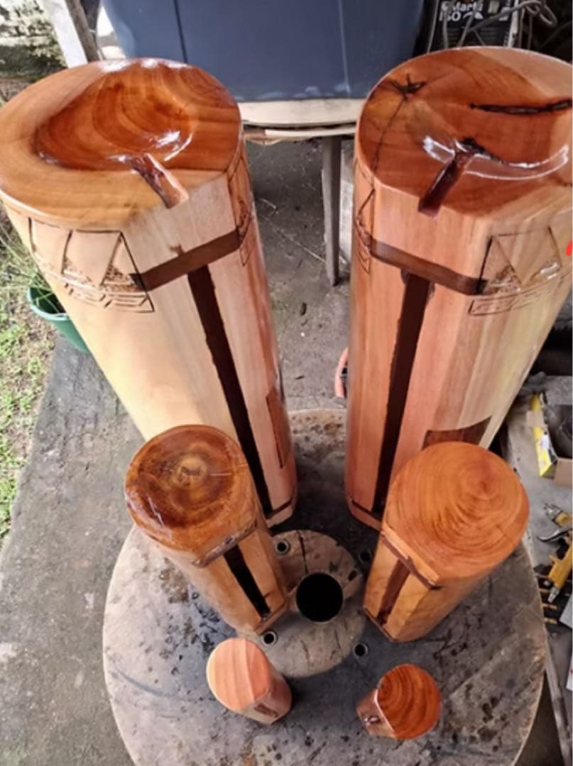 美品タヒチアンダンス　トエレ(大)スティック付き