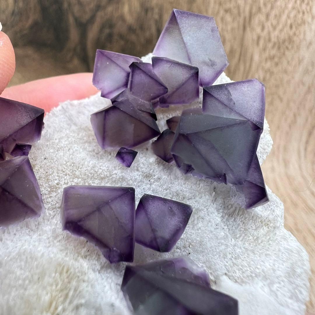 フローライト 八面体 水晶 共生 鉱物 標本 原石