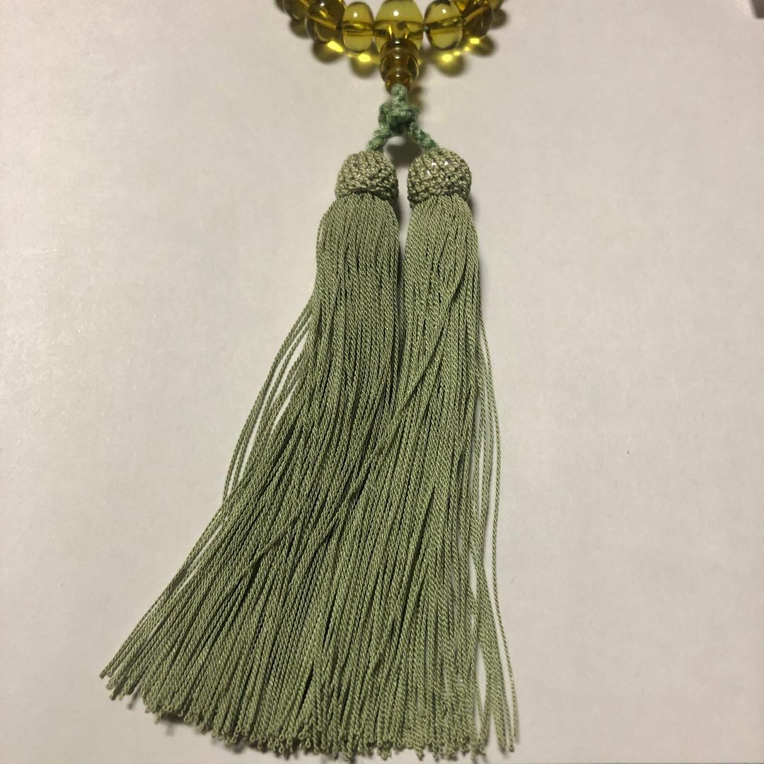 グリーンアンバー　念珠