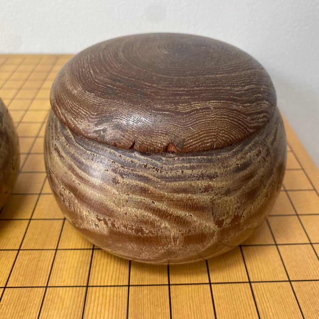 囲碁盤　碁石セット　5.7寸　厚さ17.5㎝　脚付