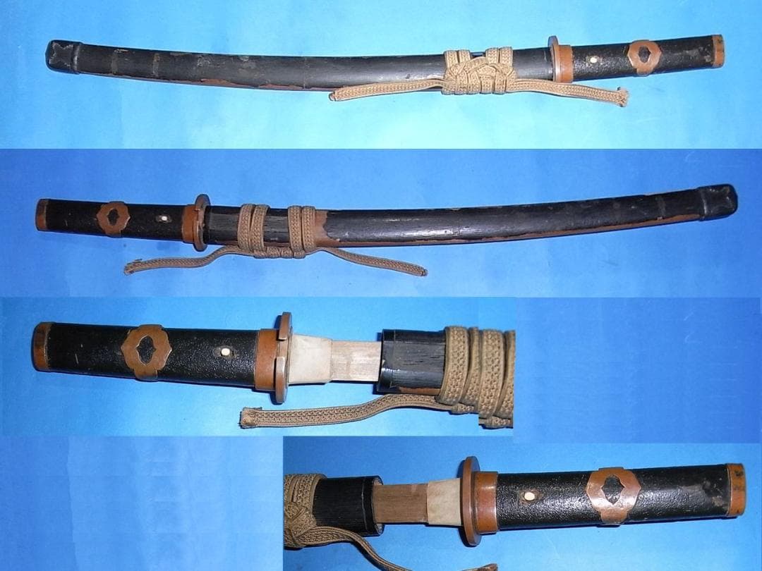 古い時代の拵（刀装具）　　骨董品　　木製