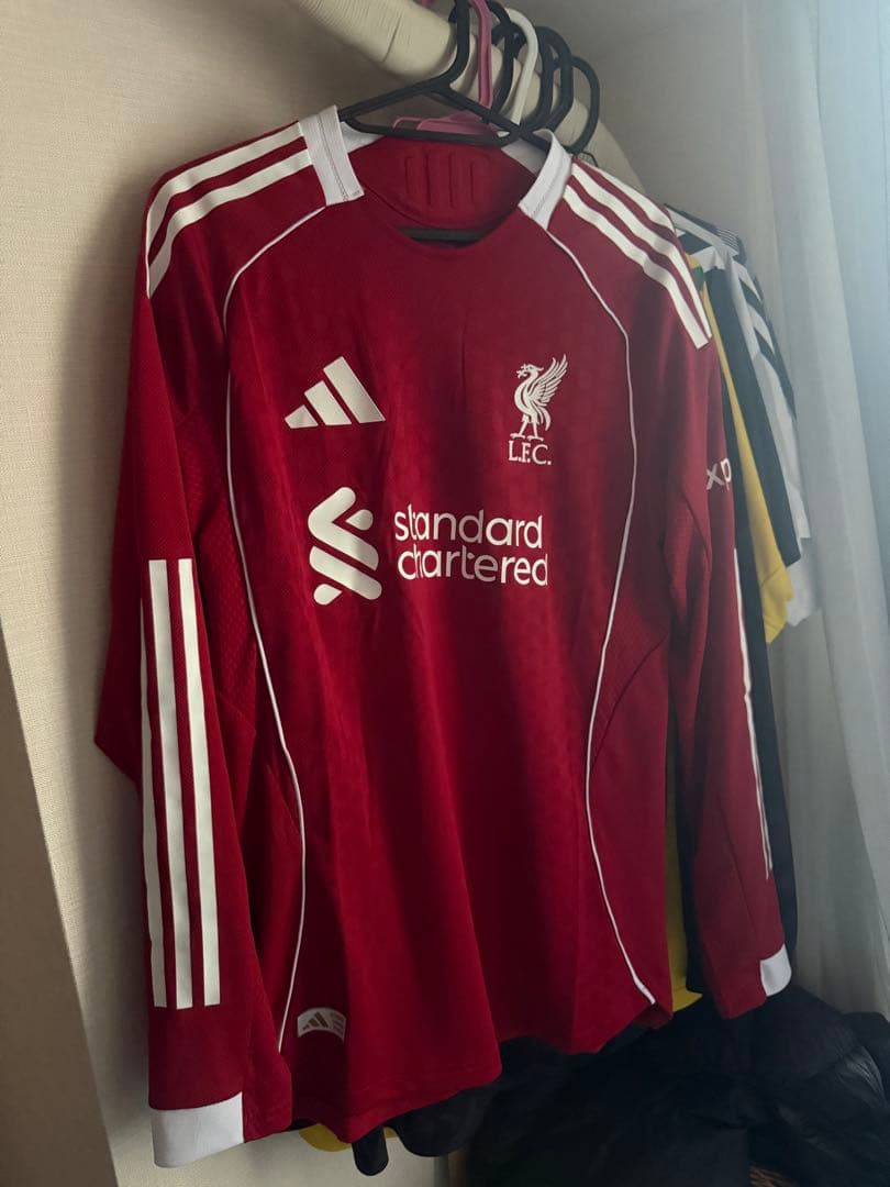 25/26 リヴァプール　長袖ユニ　イサク　Lサイズ　オーセンティック