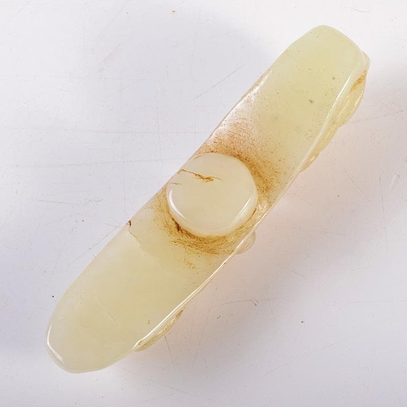 中国　玉石彫刻　神獣刻　帯鉤　筆架　C　8163E