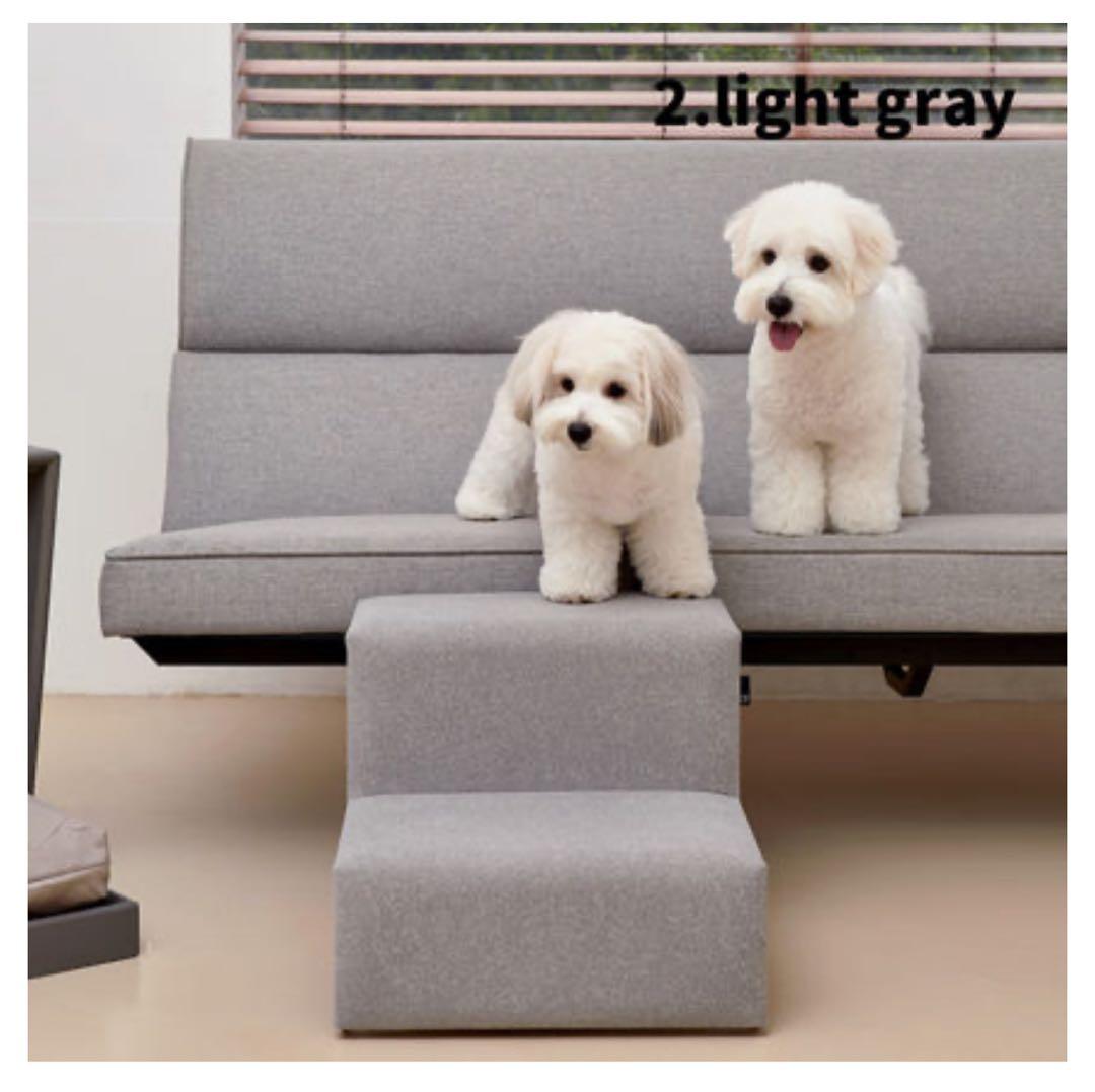 SMALLSTUFF おしゃれドッグステップ ペットステップ　　犬用階段　グレー