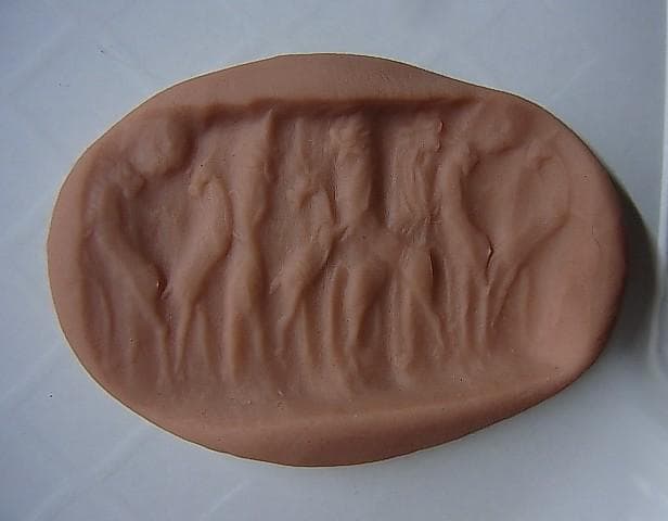 ★B1204★古代石 (259) 大型　円筒印章　古代オリエント　出土品