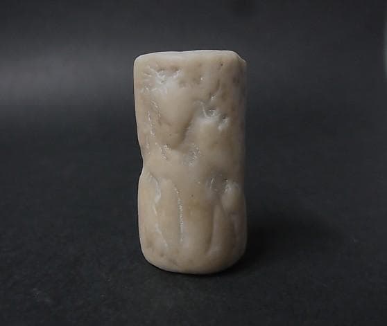 ★B1204★古代石 (259) 大型　円筒印章　古代オリエント　出土品