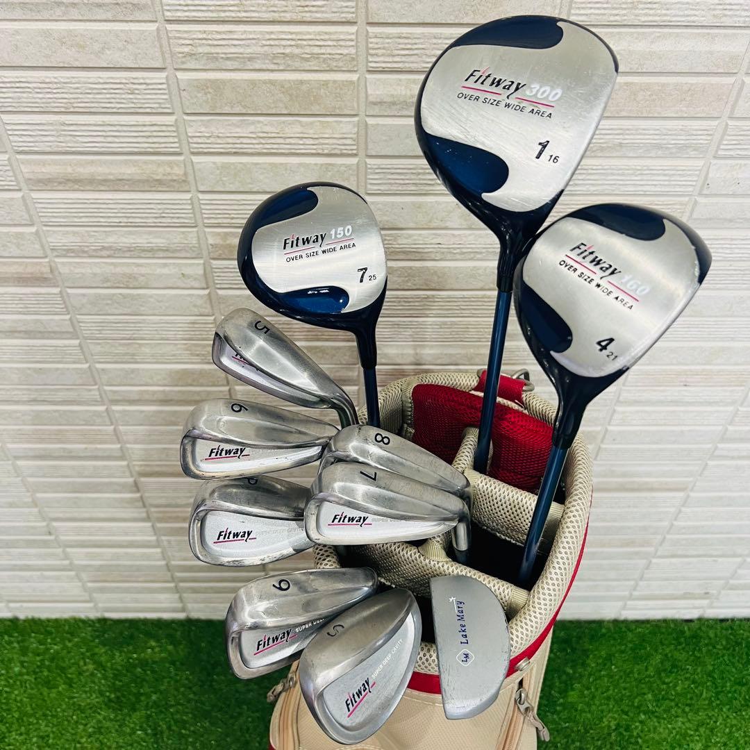 女性　ゴルフセット　Fitway スポルディング　ゴルフ一式　クラブセット　L