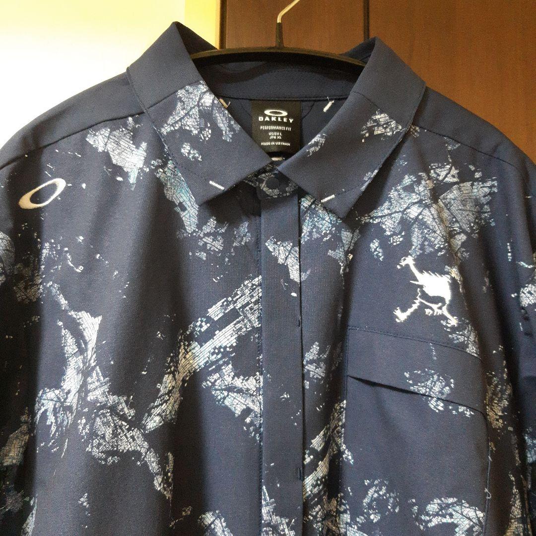 新品　オークリーゴルフ　メンズ　4WAYストレッチシャツ　スカルシリーズ