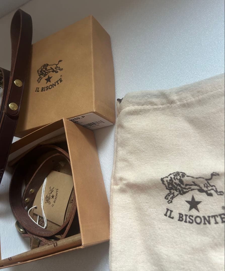 IL BISONTE 犬用品　茶　イルビゾンテ ドッグ　リード　首輪　セット