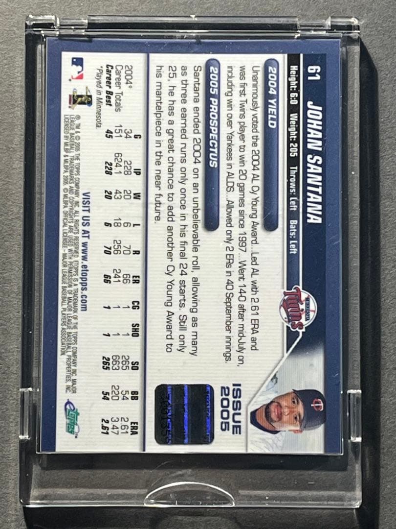 etopps ヨハンサンタナ投手　直筆サインカード　訳あり