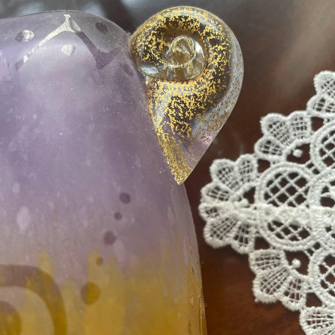 耳付　角花瓶　ガラス工房　アンティーク風　花瓶