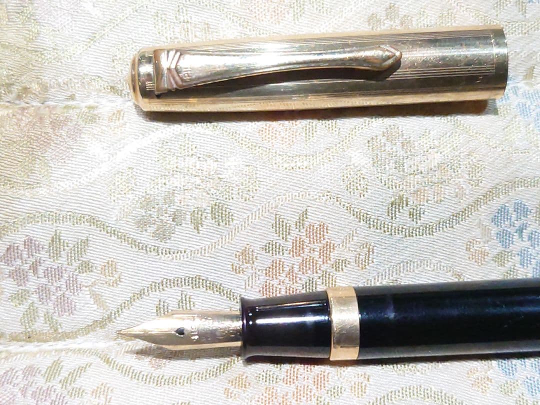 パイロット 53RT 14金張りキャップ 万年筆 14K2号細字 整備済品