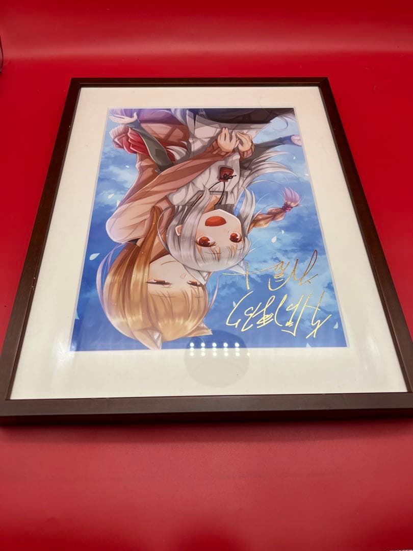 『新説 狼と香辛料 狼と羊皮紙』支倉凍砂 ＆文倉十箔押しサイン入り 複製原画