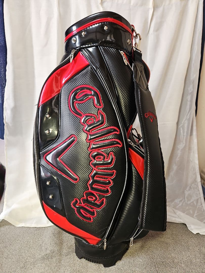 Callaway ゴルフバッグ 黒/赤 5分割　フード有クラブカバーサービス付き