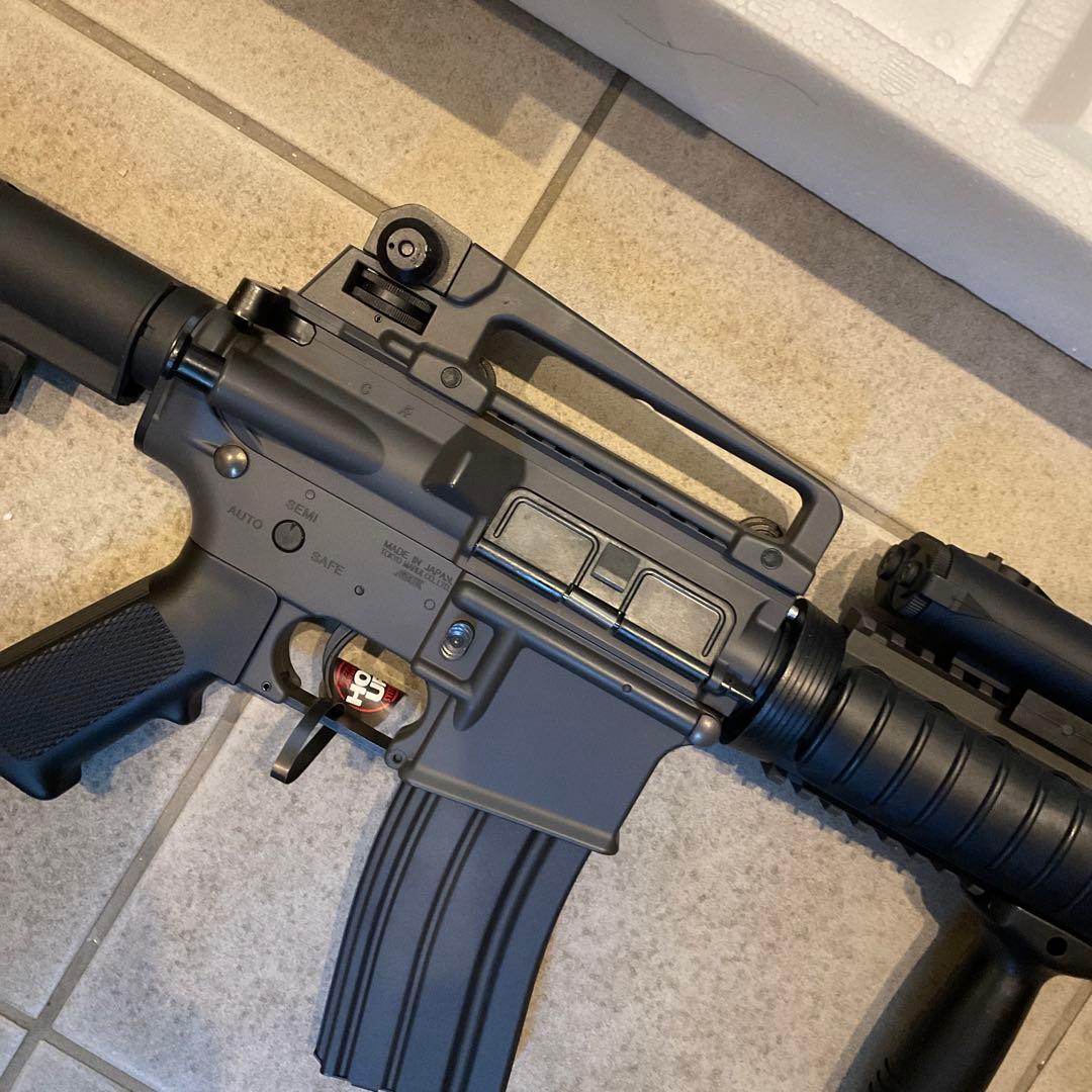 美品90m/s東京マルイ純正電動ガン新型M4A1RIS本体＋マガジン良品