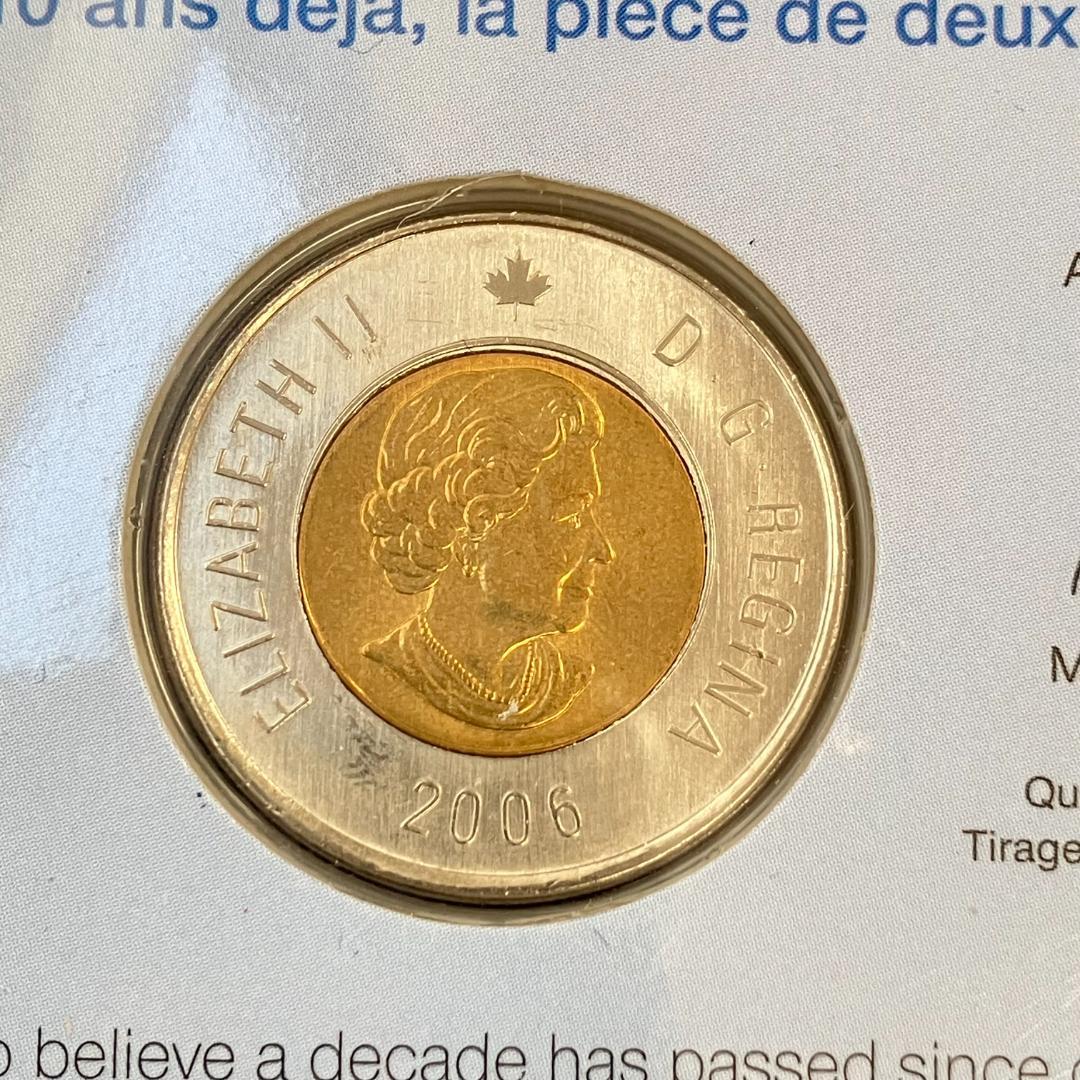 カナダ王立造幣局発行 2ドル（トゥーニー/Toonie）10周年記念